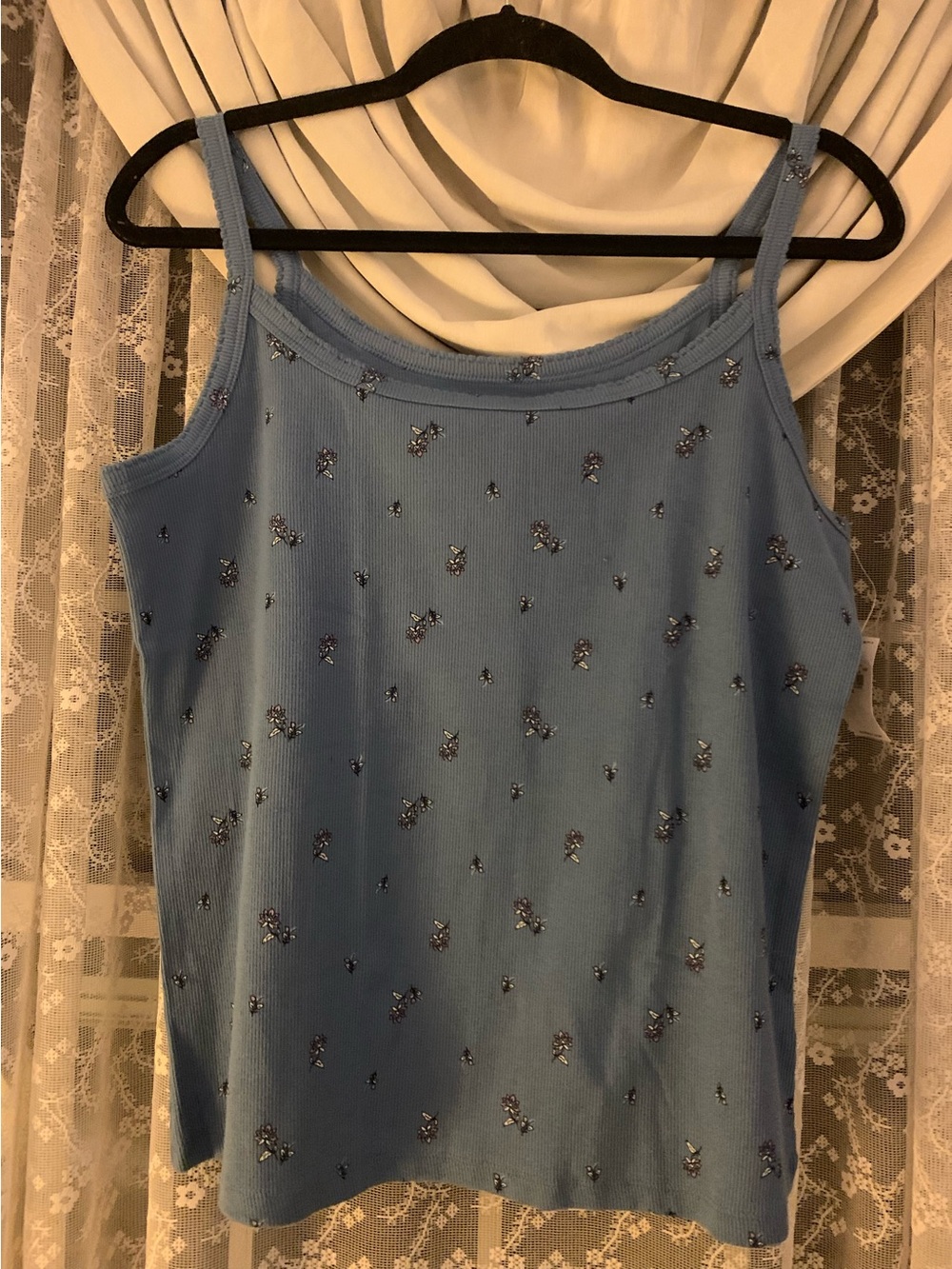 Old Navy Blue Floral Tank Top
